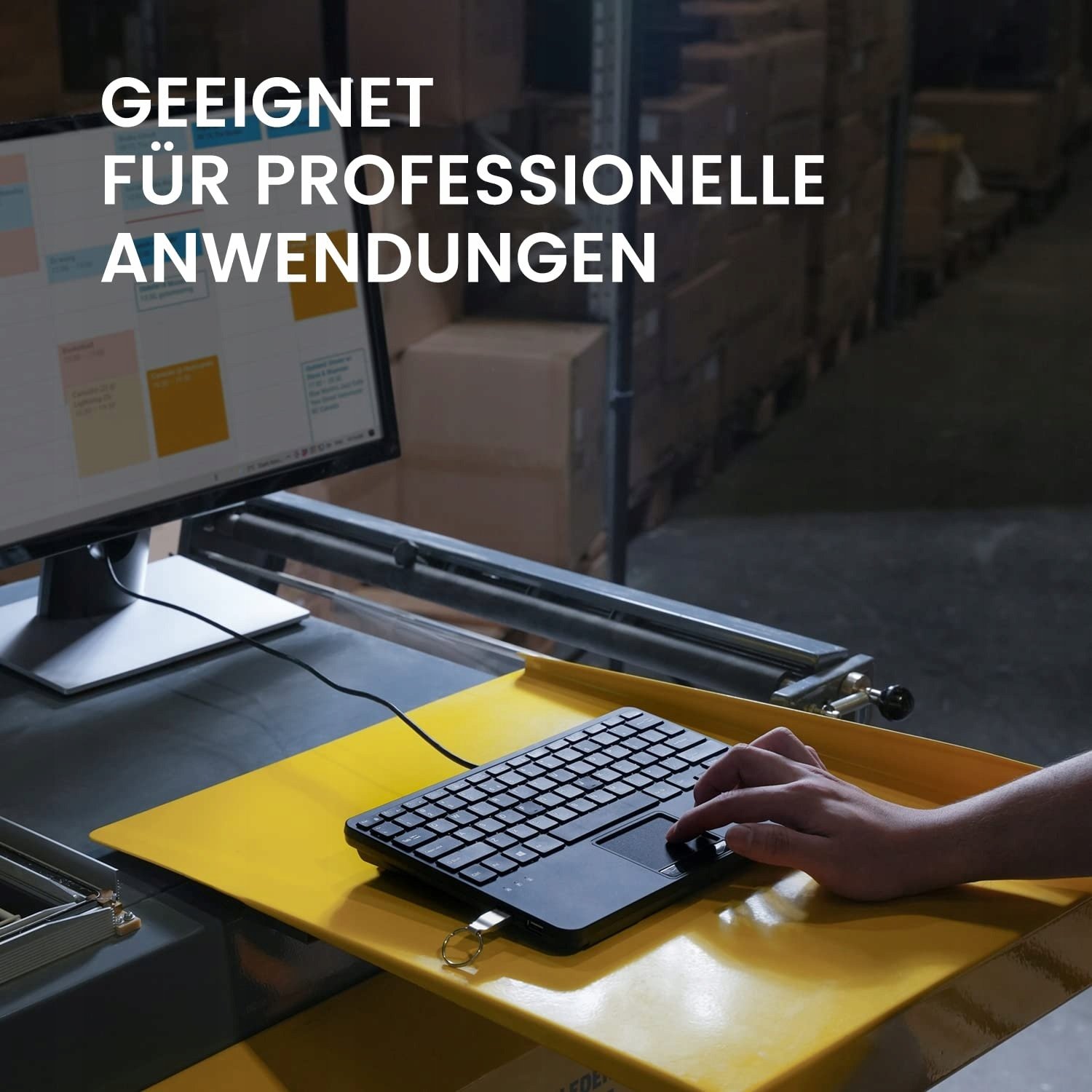 Tastierë Perixx PERIBOARD-525 H DE, QWERTZ gjerman, me touchpad, e zezë