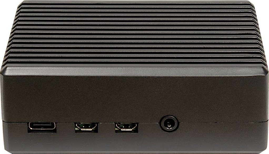 Kuti alumini për zhvillim Inter-Tech ODS-716, për Raspberry Pi 4 Model B, metal i zi