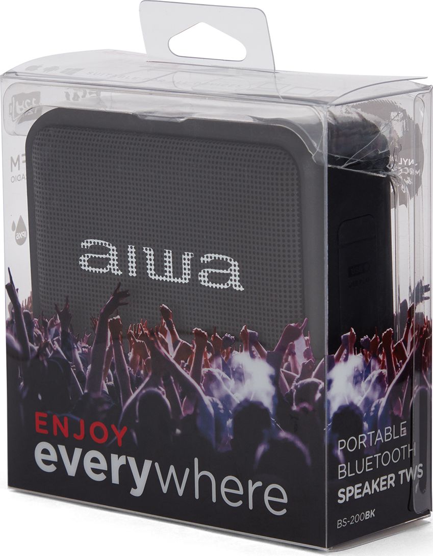 Altoparlant portativ Aiwa BS-200BK, Bluetooth 5.0, i zi