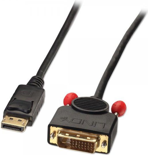 Kabllo Lindy DisplayPort - DVI-D, 3m, e zezë