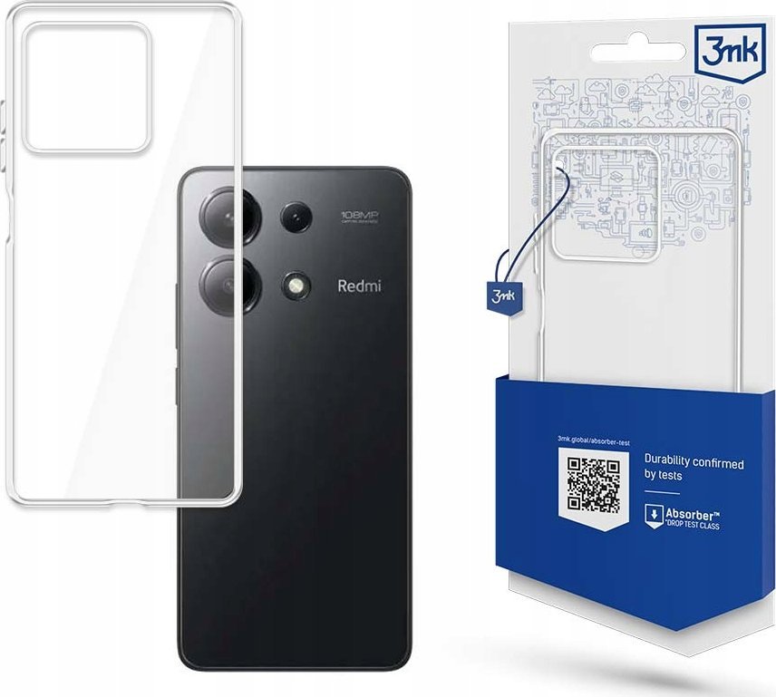 Mbështjellës telefoni 3MK Clear Case për Redmi Note 13 Pro, TPU, transparent