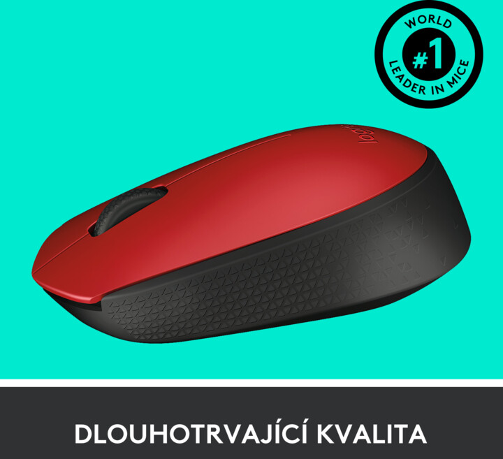 Maus Logitech M171, i kuq