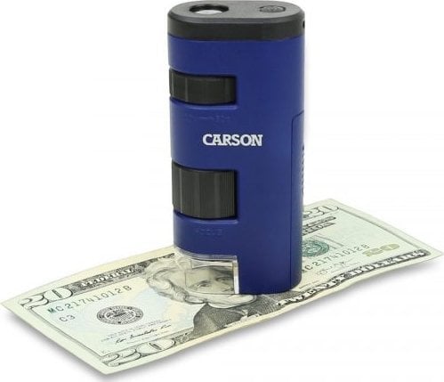 Mikroskop xhepi Carson PocketMicro, 20x 60x, LED, zi blu