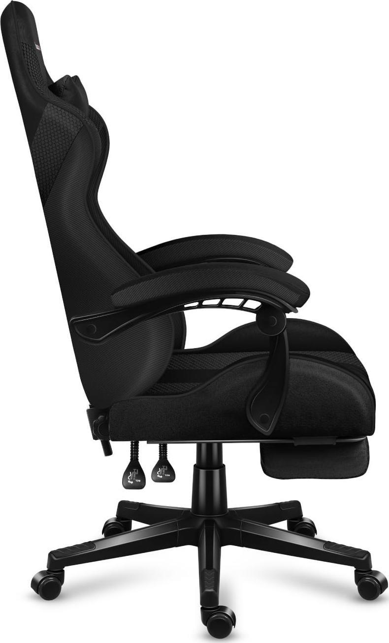 Karrige gaming Huzaro Force 4.7 Carbon Mesh, këmbëz e integruar, deri 140 kg, e zezë