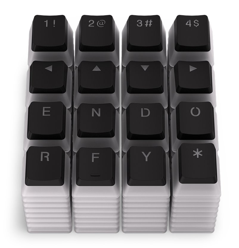 Taste Endorfy PBT Pudding Keycaps, 104 taste, e zezë 