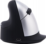 Mouse ergonomik R-Go Tools R-Go Mouse HE, për dorën e majtë, Bluetooth, madhësi e madhe, i zi argjendtë