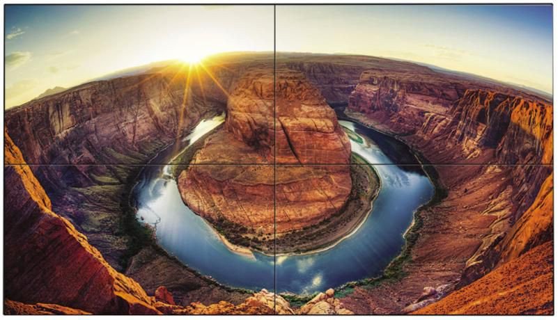 Ekran video wall Ernitec 46", Full HD, 4K në konfigurim 2x2, i zi