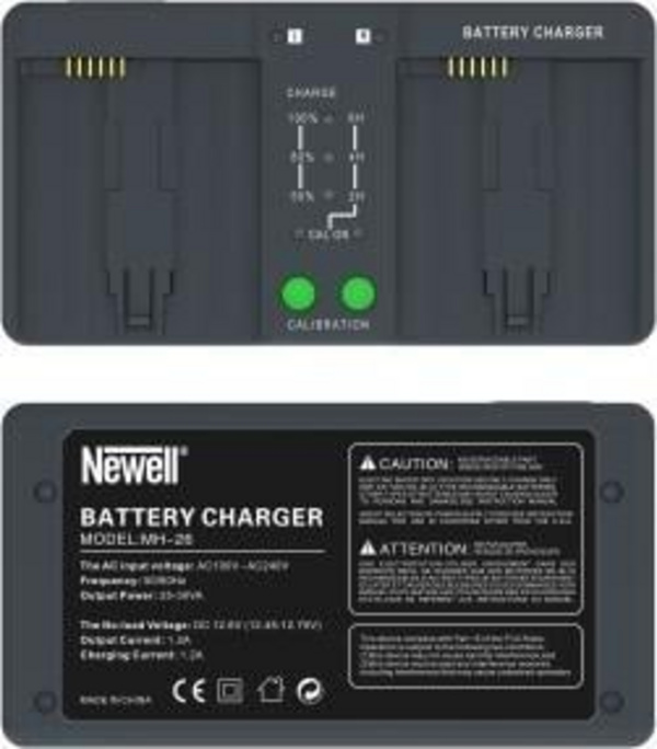 Karikues baterish për aparat fotografik Newell BC-18B, për EN-EL18 EN-EL4 LP-E4, i zi