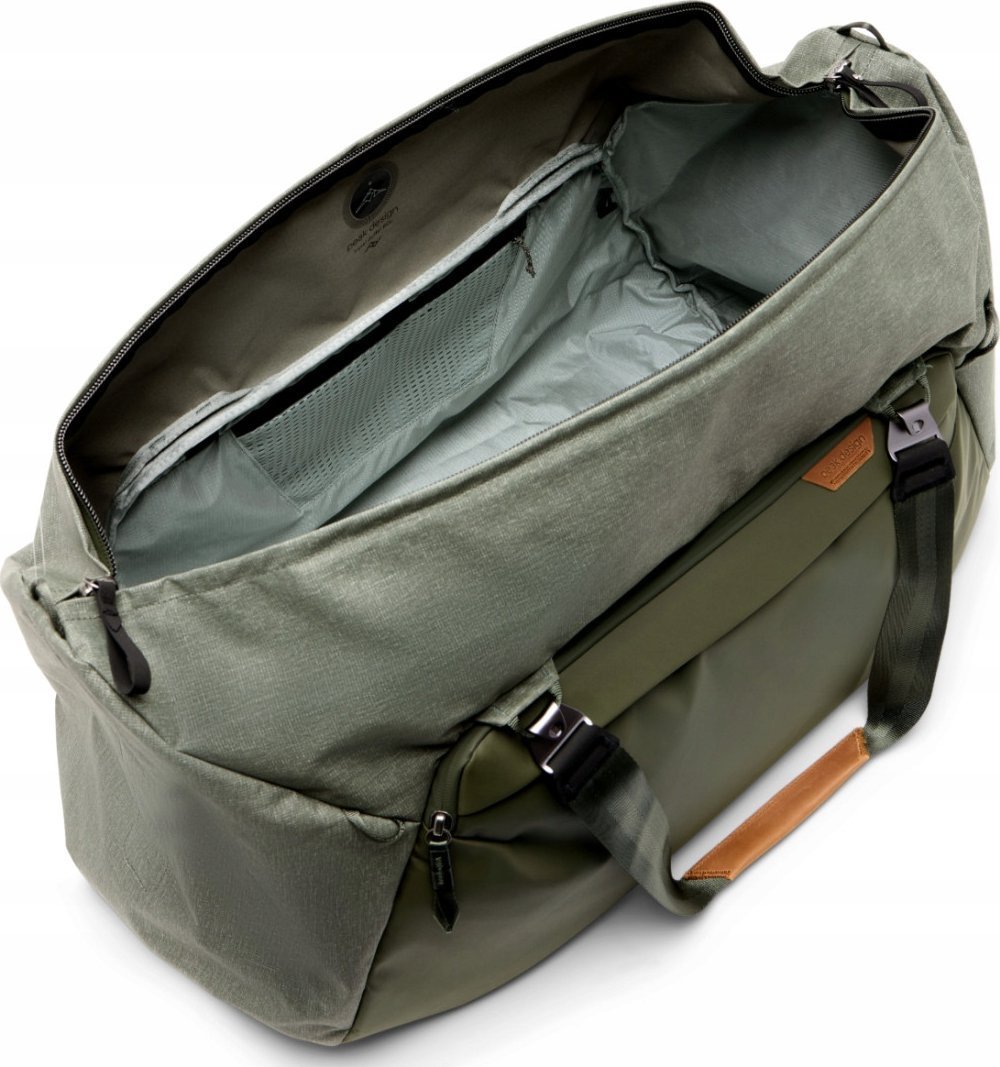 Çantë udhëtimi Peak Design Travel Duffel 80L, rezistente ndaj ujit, ngjyra sage
