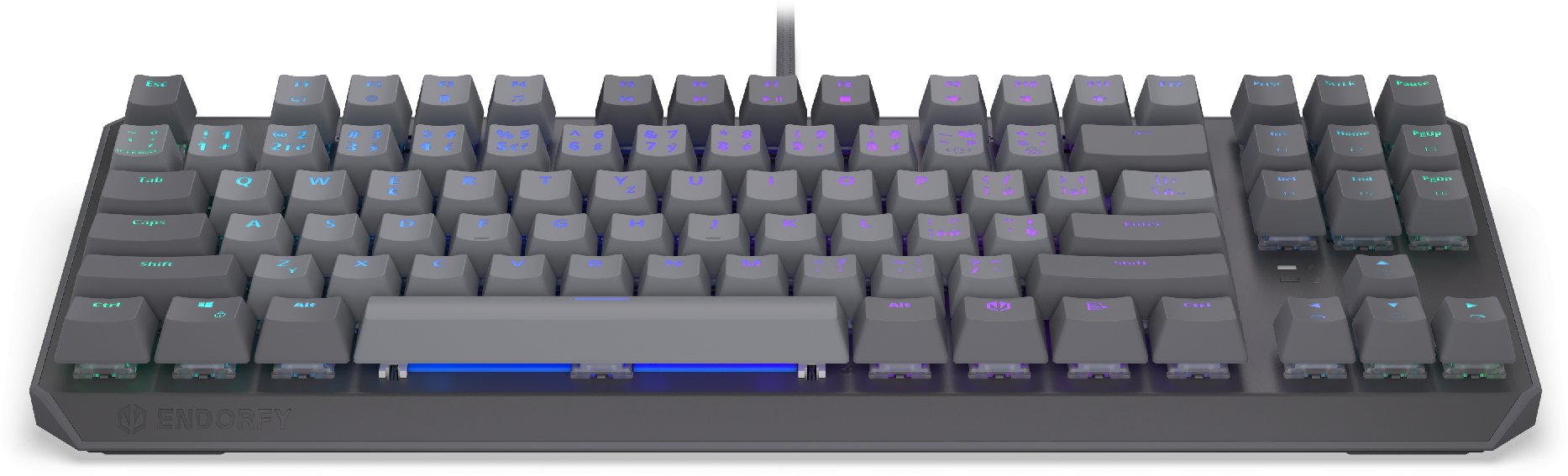 Tastierë mekanike Endorfy Thock V2 TKL CZ, 87 taste, ARGB, e zezë
