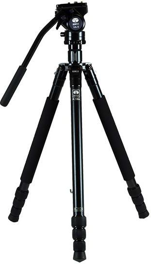 Tripod fotografik SIRUI R-2004 me kokë video VH-10, alumin, ngarkesë 6kg, i zi