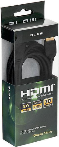 Kabllo Blow HDMI - HDMI, 3m, e zezë