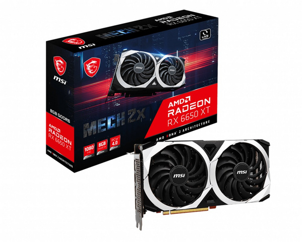 Kartelë grafike MSI MECH 2X AMD Radeon RX 6650 XT OC 8GB GDDR6 PCI Express 4.0 ATX, zezë / argjendtë