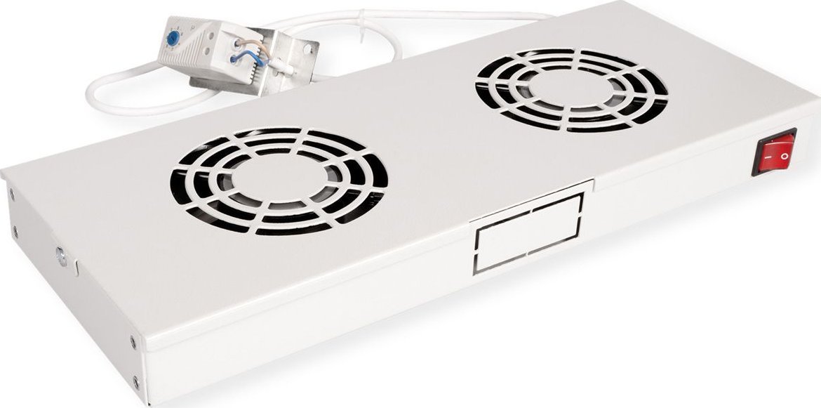 Njesi ventilimi kabineti ROLINE Roof Fan Unit 2, 19", 2 ventilatorë, gri