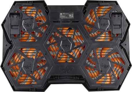 Bazë ftohëse për laptop Deltaco GAM-072, 5 ventilatorë, USB, e zezë