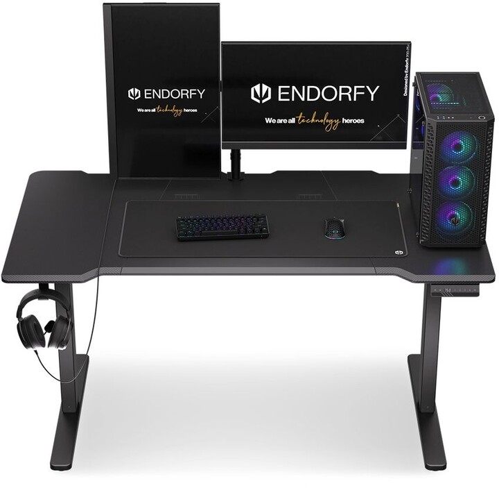 Tavolinë Endorfy Atlas L Electric, e zezë