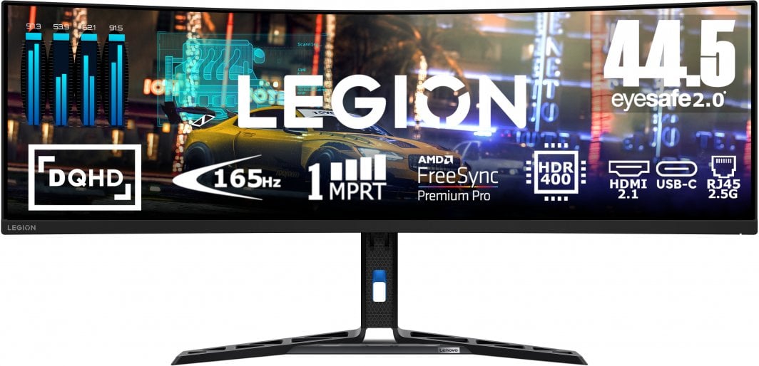 Monitor Lenovo Legion R45w-30, 44.5", 5120 x 1440, 170 Hz, i zi