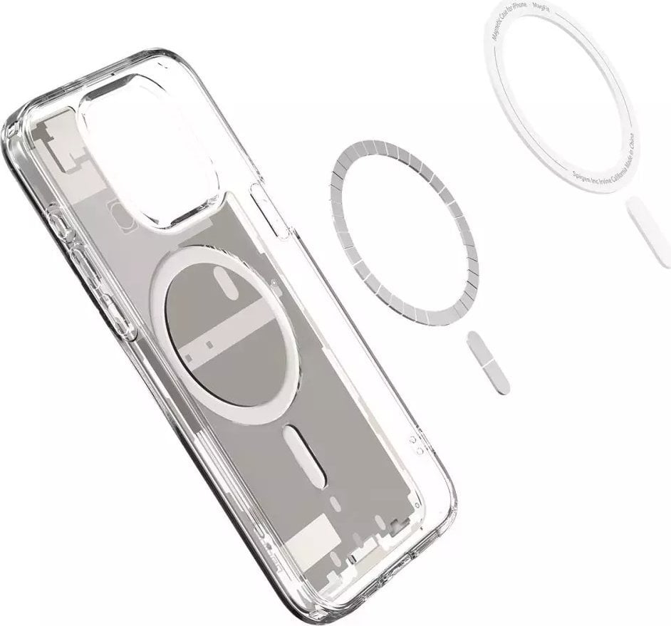 Mbështjellës telefoni Spigen Ultra Hybrid Zero One MagFit, për iPhone 15 Pro Max, MagSafe, titanium natyral