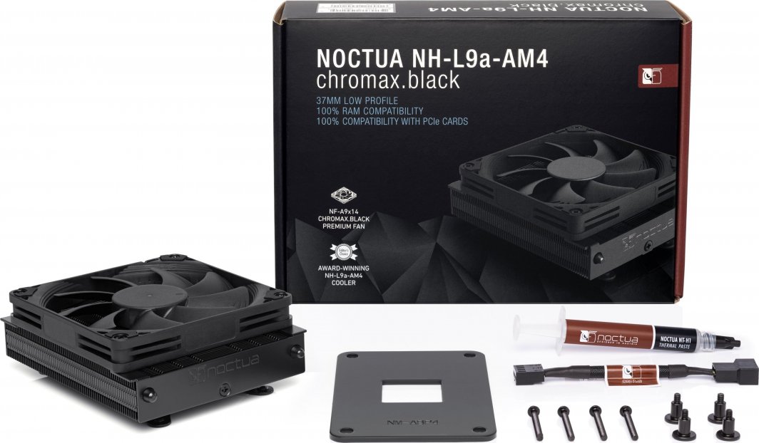 Ладилник за процесор Noctua (NH-L9a-AM4), црн