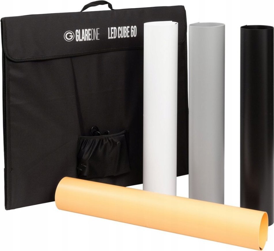 Tendë fotografike GlareOne LED Shadowless Tent Cube 40, 40 x 40 cm, ndriçim LED, e bardhë