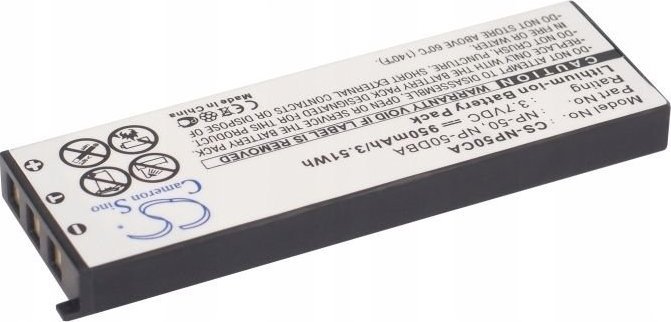 Bateri rikarikuese për kamera Cameron Sino CS-NP50CA, Li ion, 950mAh, e zezë