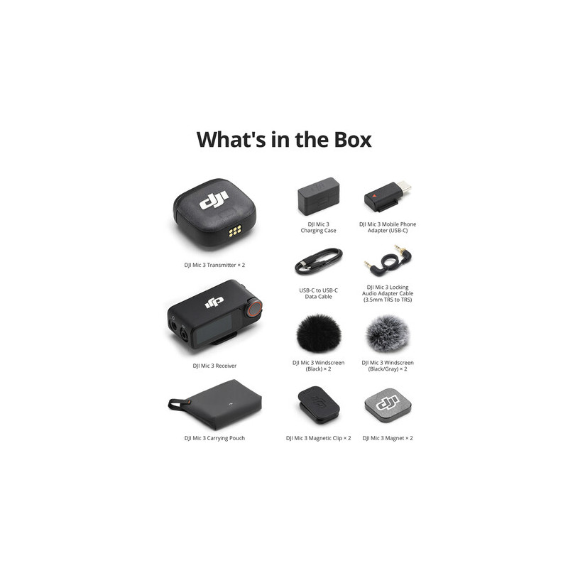 DJI Mic 3 (2 TX+1RX+Charging Case)