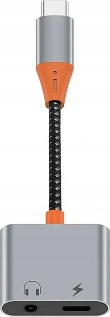 Përshtatës audio WiWU LT10, Type C në Type C dhe 3.5mm, gri