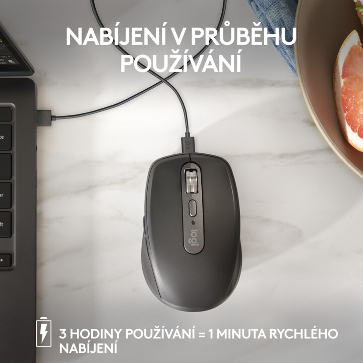 Maus Logitech MX Anywhere 3S, i bardhë