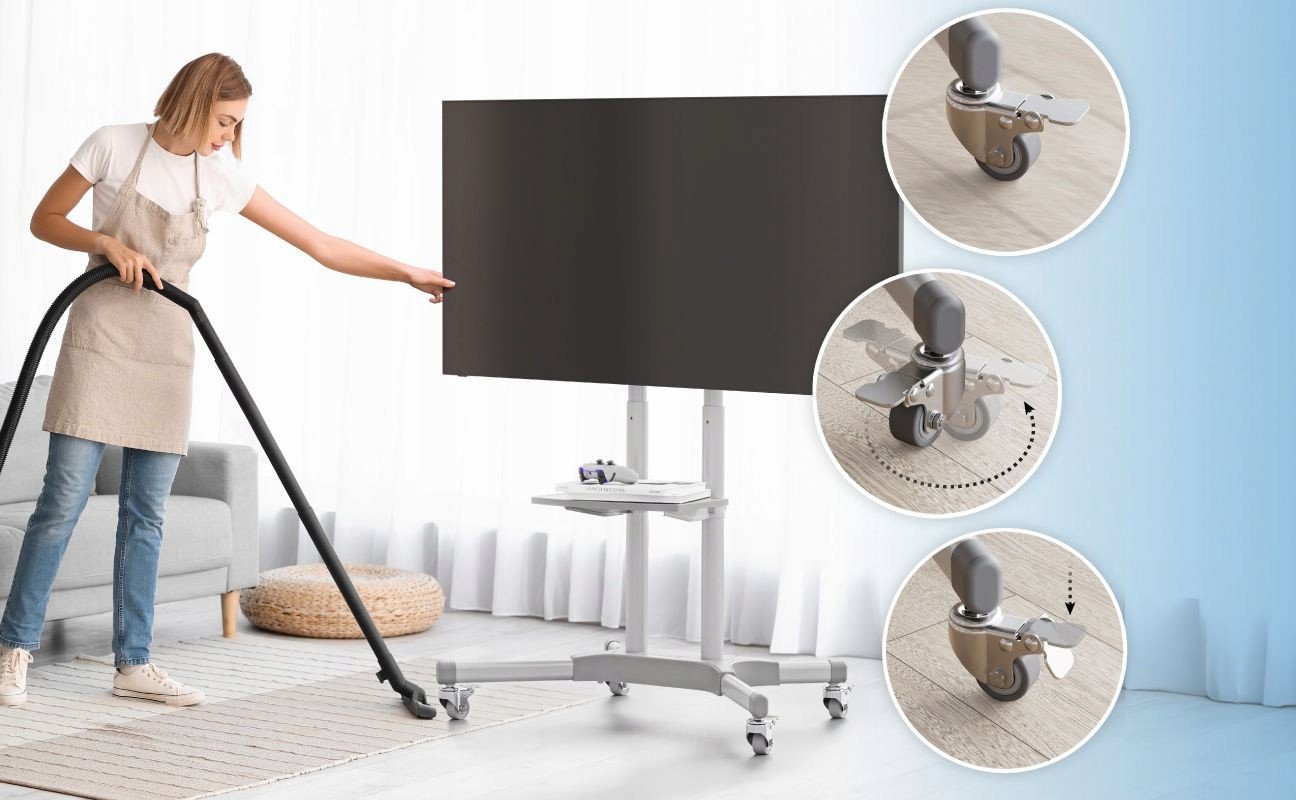 Stativ TV ONKRON TS1351-W, 32-65", dysheme, i bardhë