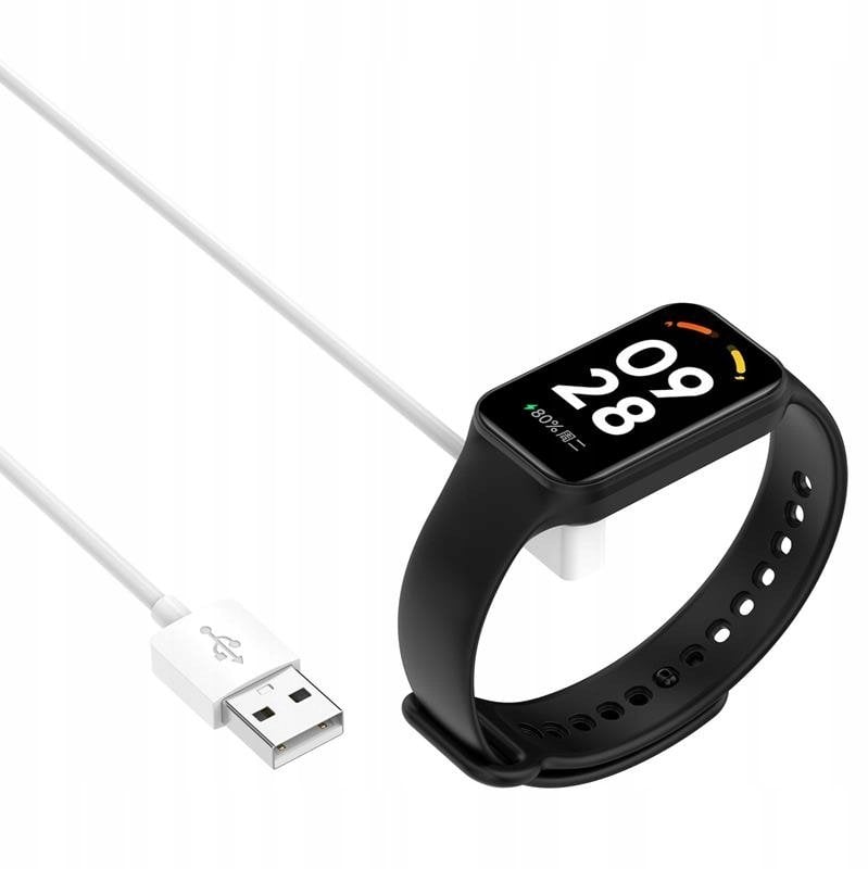 Karikues USB për Mi Band 8 8 Pro, kabllo 60cm, i bardhë