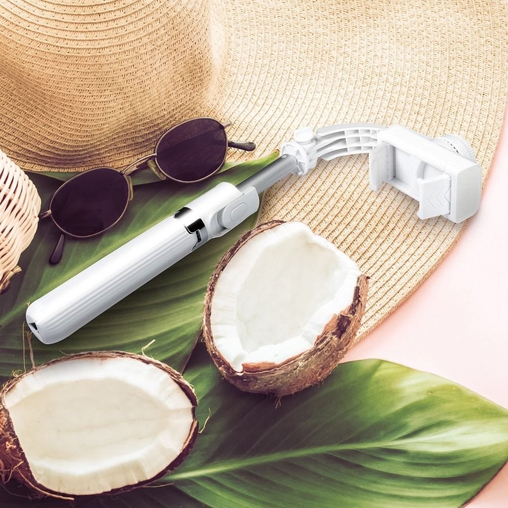 Сет селфи трипод со гимбал стабилизатор и блутут далечински управувач, алуминиум, црн