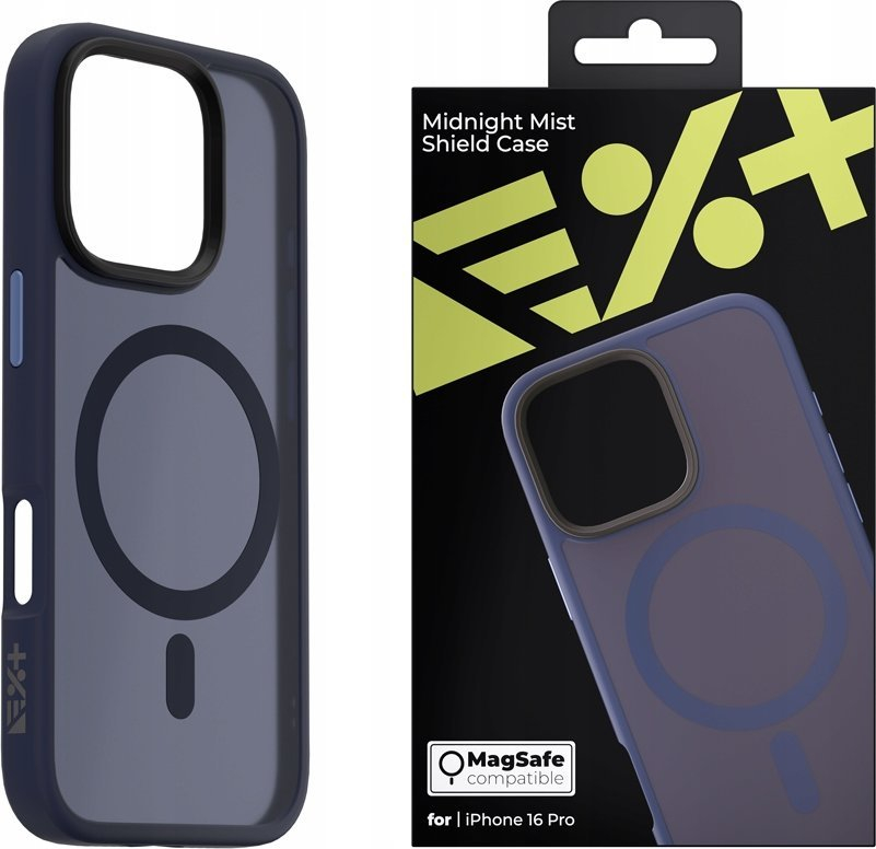 Mbulesë Next One Mist Shield MagSafe për iPhone 16 Pro, gjysmë transparente, blu
