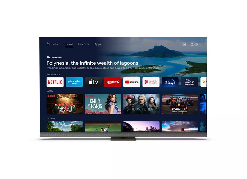 Televizor Philips 65OLED907/12, 65", OLED, 4K UHD, Smart, Android, Ambilight