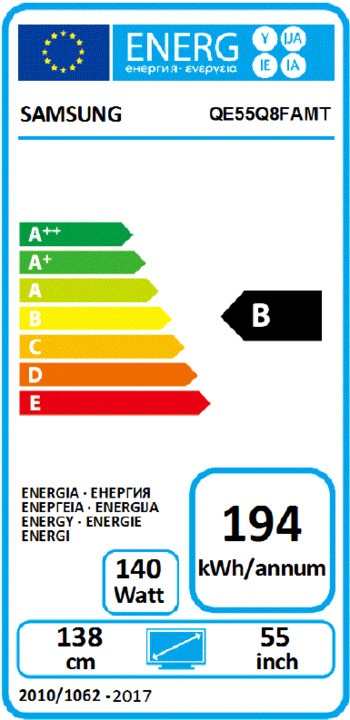 Televizor Samsung QE55Q8F, 55 " (138cm), 4K UHD, HDR, QLED, Smart, i argjendtë