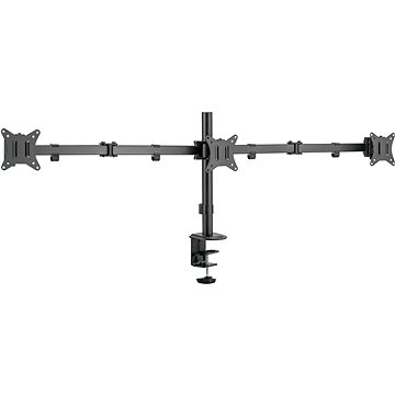 Mbajtëse monitorësh AlzaErgo Arm TE30 Pylon, për 3 monitorë 17-27", montim në tavolinë, e zezë