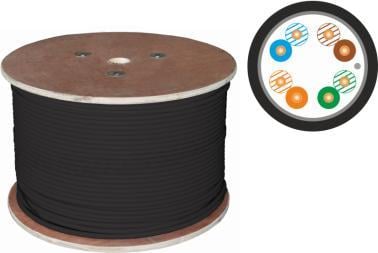 Мрежен кабел Alantec KIF5OUT500, F UTP Cat 5e, 500m, за надворешна употреба