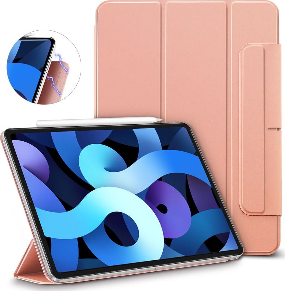 Mbrojtëse për tablet ESR Rebound, për iPad Air 4 2020, magnetike, rozë