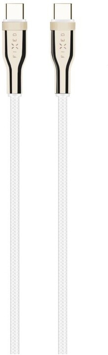 Кабел FIXED USB-C - USB-C, USB 2.0, PD 100W, 1.2м, бел