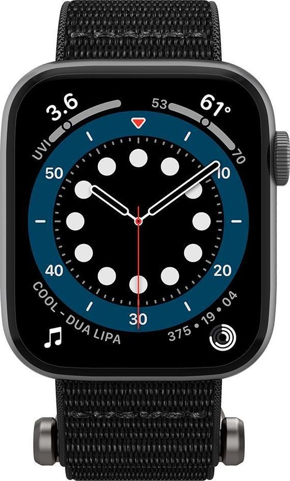 Rrip dore Spigen DuraPro Flex për Apple Watch 44/45mm, silikon, i zi