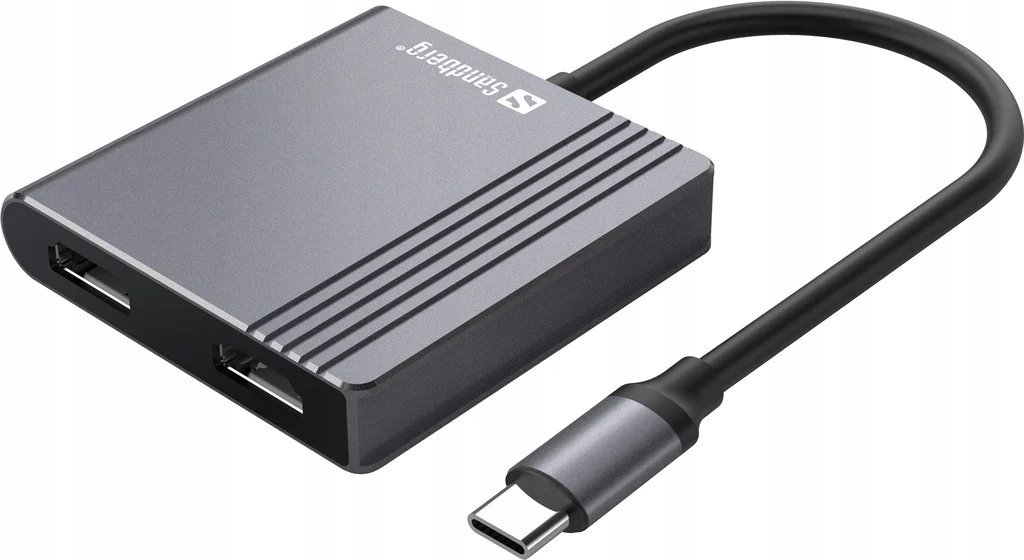 Dok USB-C Sandberg Dock 2xHDMI USB PD, 2x HDMI, USB-A, gri