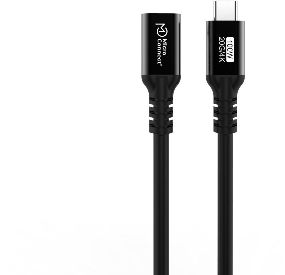 Kabllo USB C Microconnect 3.2 Gen 2x2 Premium, kabëll karikimi dhe të dhënash, i zi