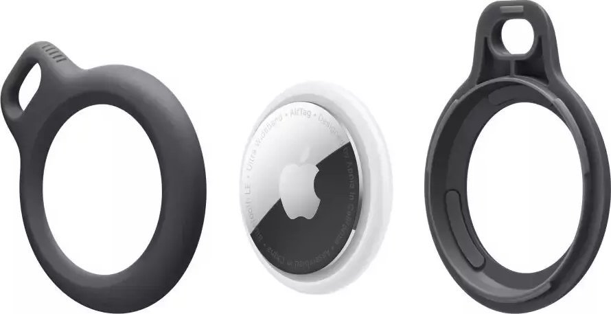 Varëse Tech-Protect Rough për Apple AirTag, TPU, me karabinë, e zezë