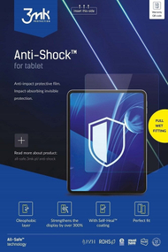 Film mbrojtës për tablet 3MK Aio Anti-shock, set 5 copë, transparent