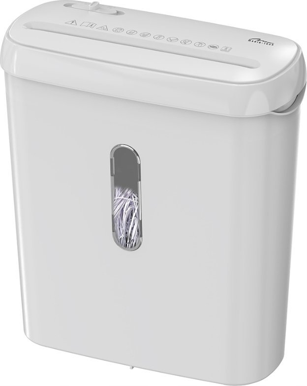 Уништвач на документи Media-Tech MT223, права сечка, 5 листови, бел