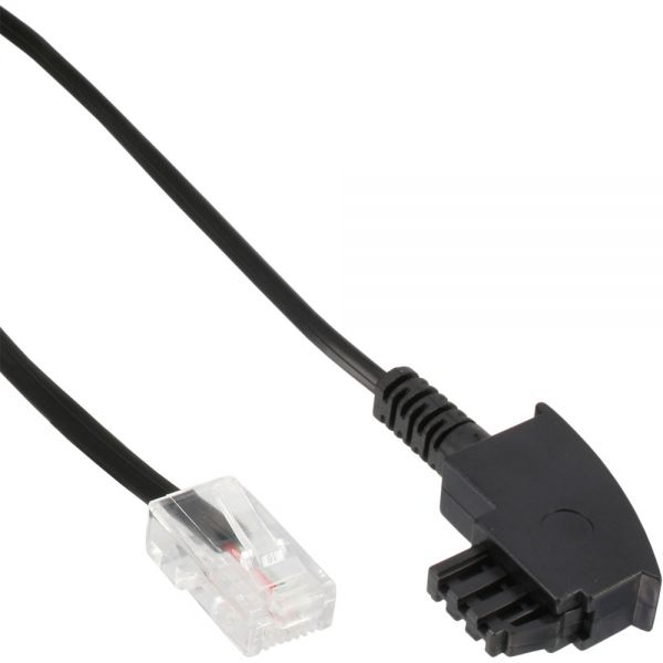 Kabllo rrjeti InLine 18555, RJ45 TAE F, 0.5m, e zezë