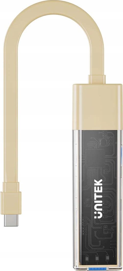 Adapter Unitek Bidirectional Hub USB C USB A, 5Gbps, krem