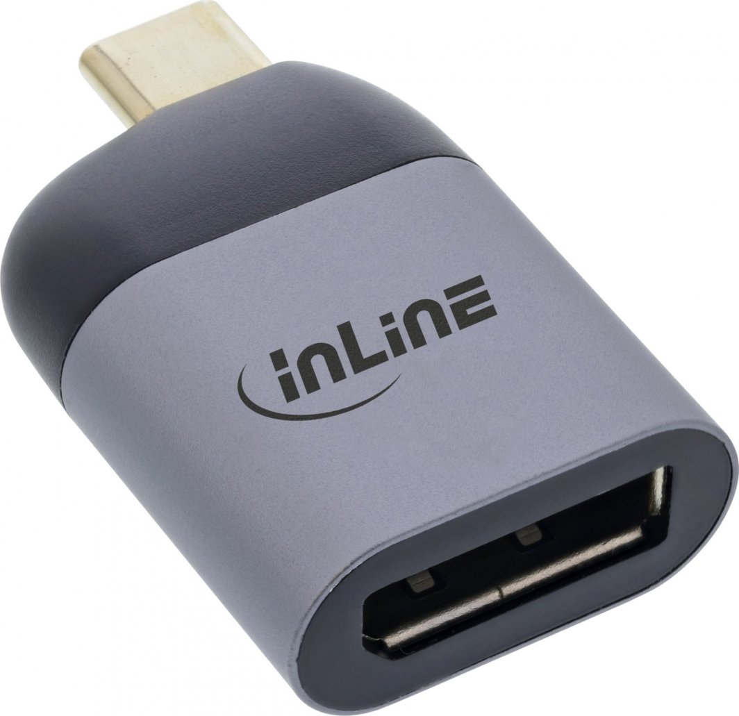 Адаптер USB InLine USB C во DisplayPort, 8K 60Hz, сив