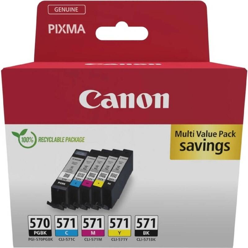 Ngjyrë Canon PGI-570/CLI-571 MULTI për printer MG575X, 297 faqe, cyan/magenta/e verdhë/e zezë