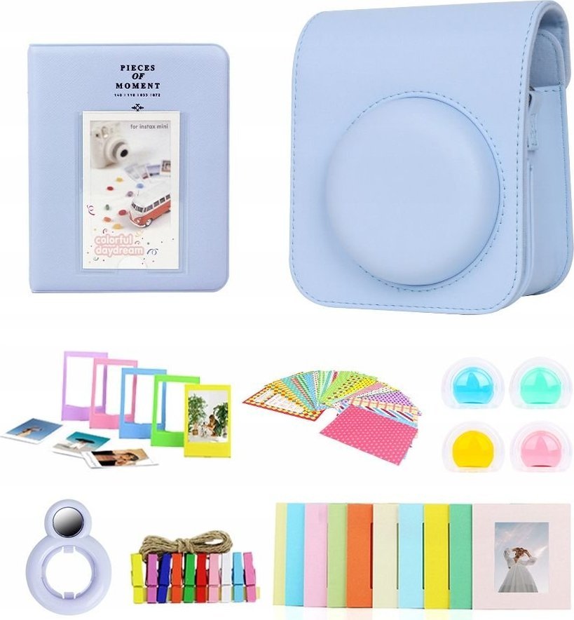 Set aksesorësh LoveInstant për Fujifilm Instax Mini 12, 8 në 1, blu