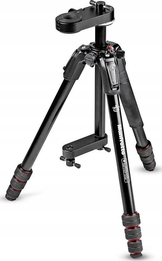 Tripod Manfrotto VR Aluminium, alumin, lartësi e rregullueshme, i zi